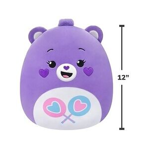 NWT Squishmallow 12" Original Care Bears Share Bear~Purple~